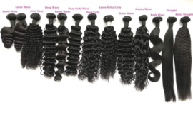 Sale  - 100% Human Hair -  Weave -  Deep Wave - #1  Black