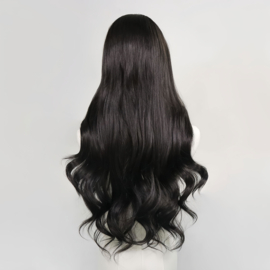 Luxe Synthetische Lace Front Pruik - Monica Waves (Zwart bruin)