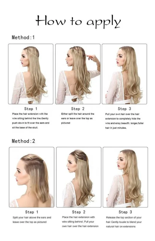Easy Wire Extensions (Steil) kleur #4/27 Chocolatebruin met donkerblonde highlights