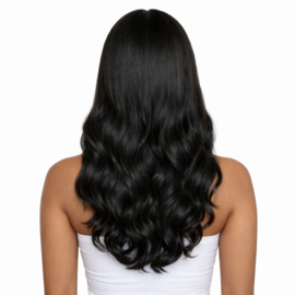 Human Hair Clip in Extensions (Body Wave) kleur #1b Natural Black
