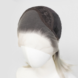 Luxe Synthetische Lace Front Pruik - Khloe （donkere uitgroei met ijzig blond）