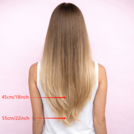 Human Hair Clip in Extensions (Steil) kleur #2 Deep Dark Brown