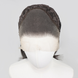 Luxe Synthetische Lace Front Pruik - Megan Straight （donkerbruin）