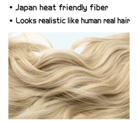 Premium Synthetic Fiber Grip-in Ponytail/ Ponytail met Klem (#22/613) Warm Middle Blond Blonde  (P023)