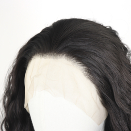 Luxe Synthetische Lace Front Pruik - Camila Waves （donker zwart）