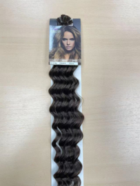 Wax Extensions 55cm (Deep Wave) kleur #4 Chocolate Brown