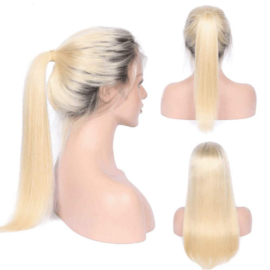 Sale - Full Lace Wig - 100% Human Hair - #1b/51 -  24''(60cm)