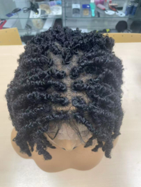 Sale - Faux locs braids front lace wig-14inch-synthetic braids