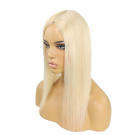 Mono Haar Topper-7.5 cm * 12.5 cm 100% Human Hair #613 Light Blonde