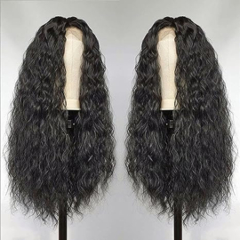 Sale - Front Lace Wig- 360' - 100% Human Hair - Curly - #4 - 20''