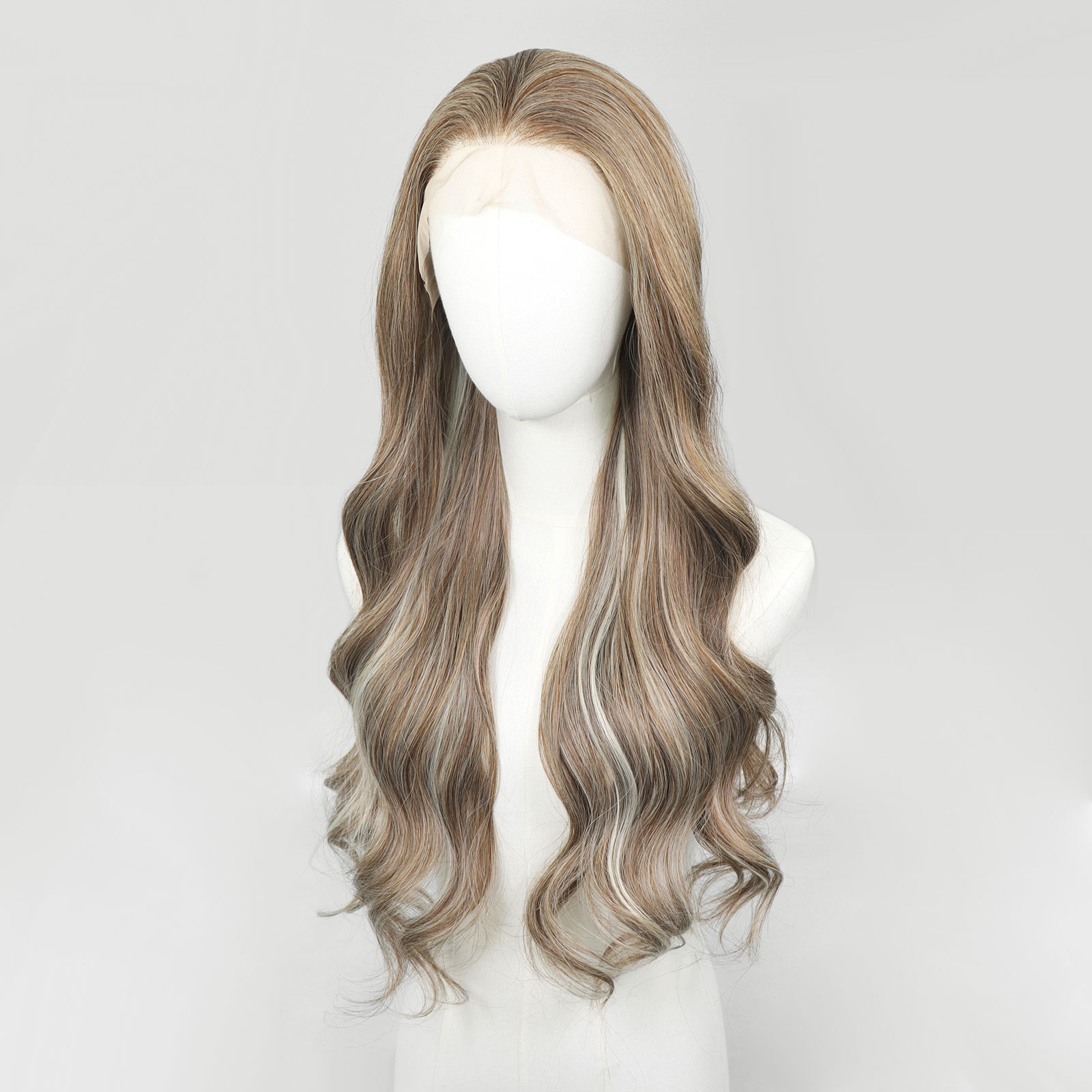 Luxe Synthetische Lace Front Pruik - Vanessa (Beige blond met highlights)