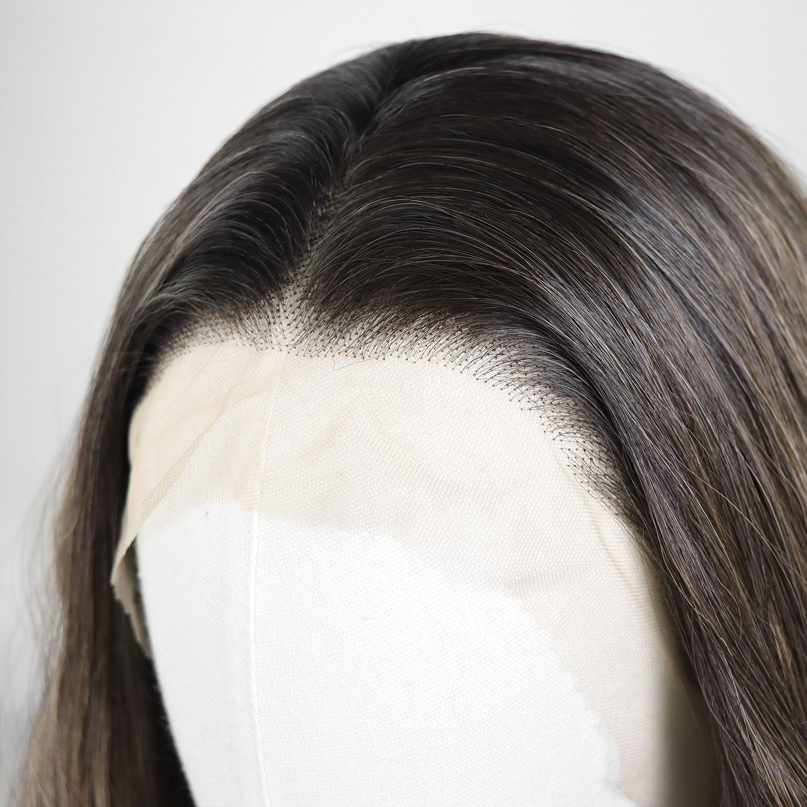 Luxe Synthetische Lace Front Pruik - Zendaya （Donkerbruin met asblonde balayage)