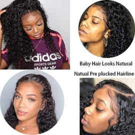 Sale - Front Lace Wig- 360' - 100% Human Hair - Curly - #4 - 20''