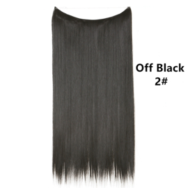 Premium Fiber Synthetic Clip in Single /Wire Extensions - Straight - 55cm- (#2) Off Black M02