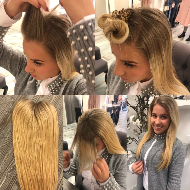 Haarstuk/ V-Part Mono Topper 50cm lang haar #2 （donkerbruin）