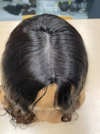 Sale - Human hair Wig- no lace - 100% Human Hair - Curly 16inch maar één stuk 2/30
