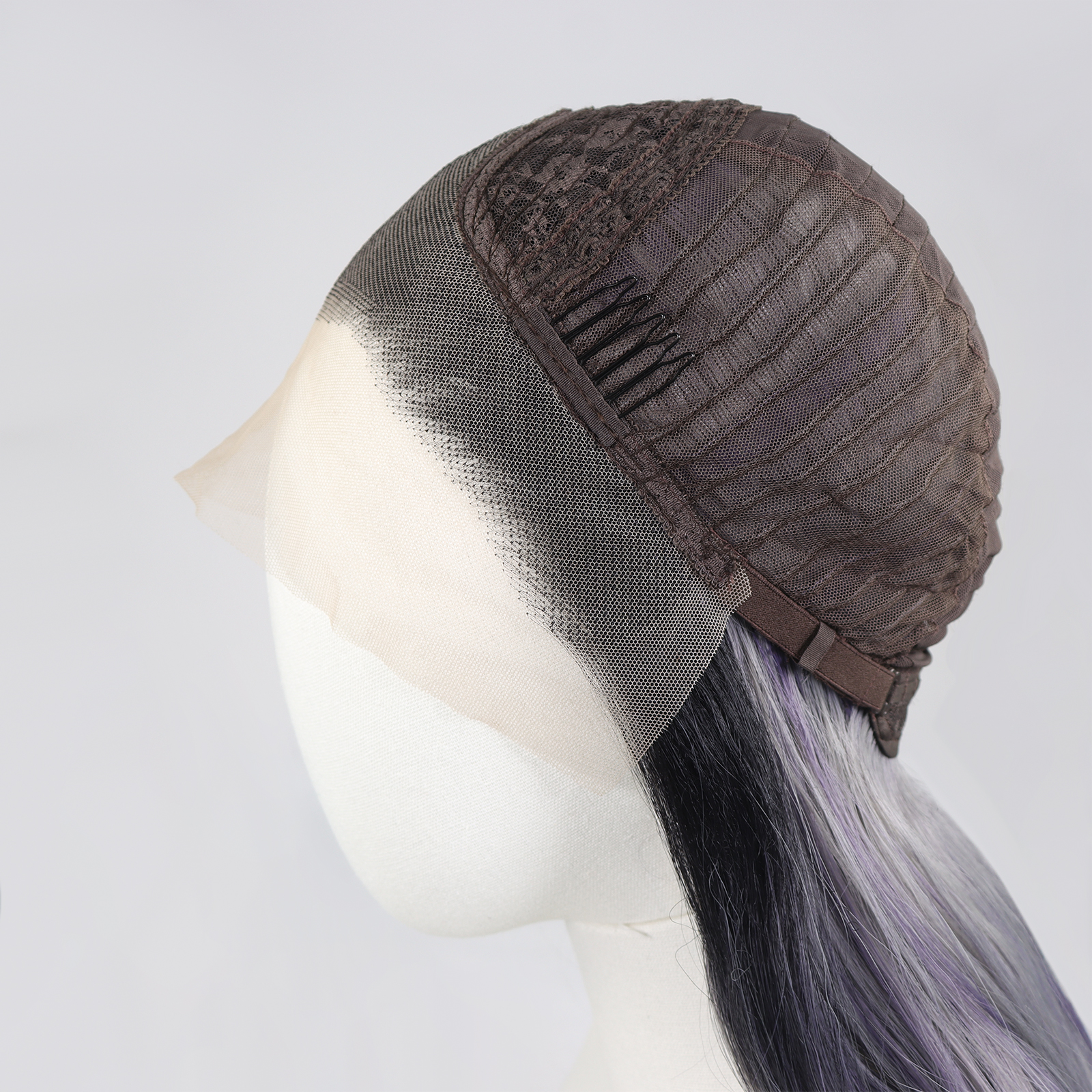 Luxe Synthetische Lace Front Pruik - Rihana (Zilvergrijs balayage)