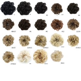 Messy Bun Scrunchie / Haarknot #2 Natural Black