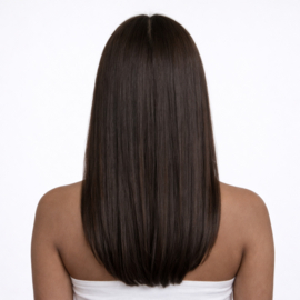 Human Hair Clip in Extensions (Steil) kleur #2 Deep Dark Brown