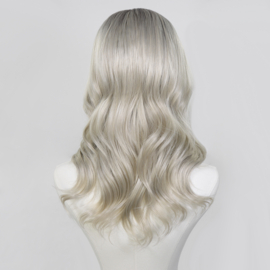 Luxe Synthetische Lace Front Pruik - Khloe Waves (donkere uitgroei met ijzig blond)