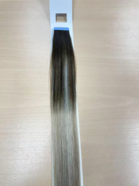 Tape Extensions (Steil) 50cm kleur #T3/F116 Ombre Chocolate Brown/ Ash Light Blond