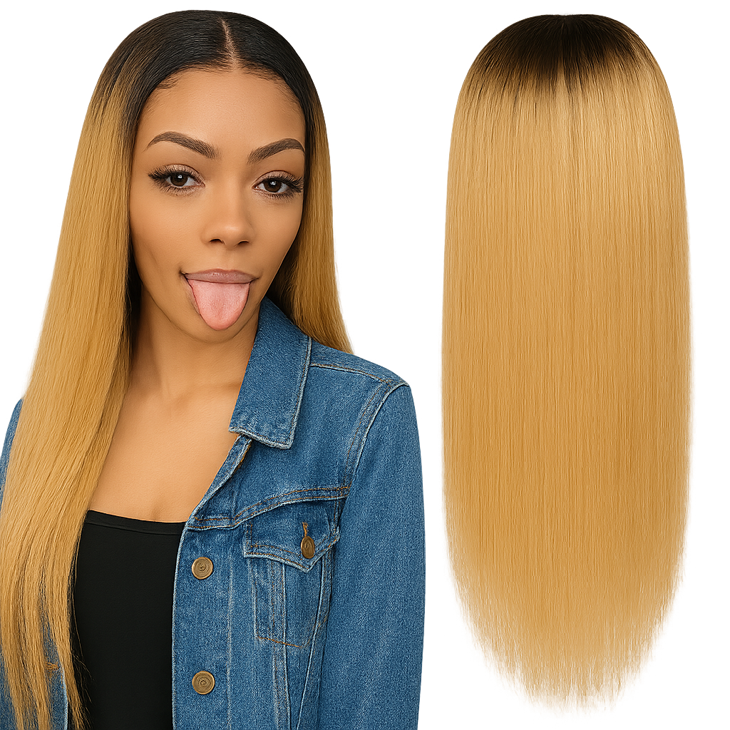Sale - Indian (Shri) Human Hair Front Lace Wig (Steil) #1b/27