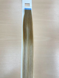 Tape Extensions (Steil) 50cm kleur #T6/613 Ombre Light Chestnut Brown/ Light Middle Blond