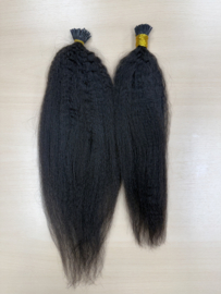 OPRUIMING – Kinky Straight I-Tip Microring Human Hair Extensions | 2-Pack Set