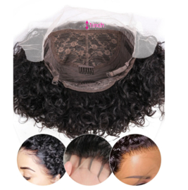 Pixie Bob - Indian (Shri) Human Hair Front Lace Wig - Curly