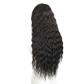 Luxe Synthetische Lace Front Pruik - Camila Waves （donker zwart）