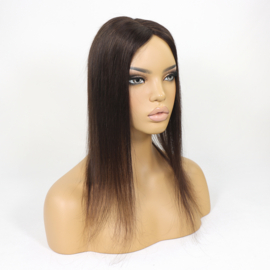 Mono Haar Topper-7.5 cm * 12.5 cm 100% Human Hair #2 Dark Brown