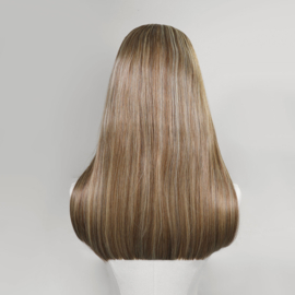 Luxe Synthetische Lace Front Pruik - Jennifer Sleek （Donkerblonde met highlights）