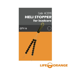 Life Orange Heli-stopper For Leadcore 16 STUKS