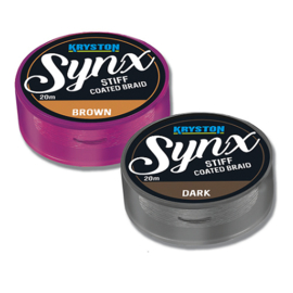 Kryston Onderlijnmateriaal Synx Stiff Coated Braid 20mtr 20lb Brown