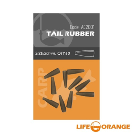 Life Orange Tail Rubbers 20mm 10 STUKS