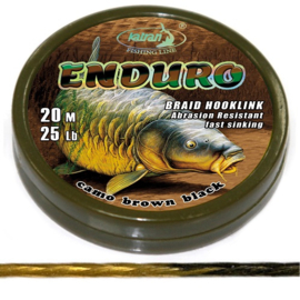 Katran Onderlijnmateriaal ENDURO Braided Hooklink 25lb 20mtr