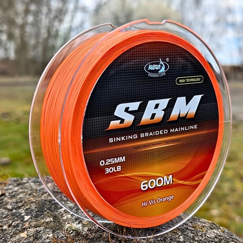 Katrijn Lijn Sinking Braided Mainline (SBM) ORANGE  0.25mm / 25lb 600mtr