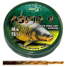 Katran Onderlijnmateriaal ASPID 9 Coated Braided Hooklink 25lb 10mtr