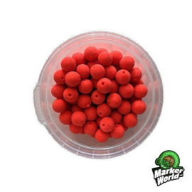MW Baits Boilie Pre Drilled Fluo Rood 9mm (Meerdere Opties)