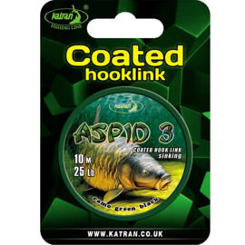 Katran Onderlijnmateriaal ASPID 3 Coated Braided Hooklink 25lb 10mtr