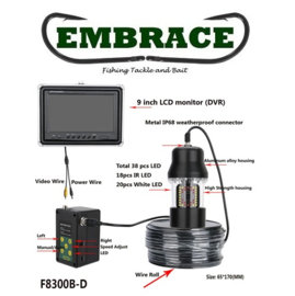 Embrace Onderwatercamera 9'' Draaibaar 360° + 100mtr Kabel + REC Functie