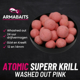 Armabaits Pop-ups Atomic Superr Krill Washed Out Pink