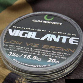 Gardner Leadermateriaal Vagilante Low Viz Brown 45lb