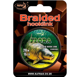 Katran Onderlijnmateriaal FLORA Braided Hooklink 25lb 20mtr