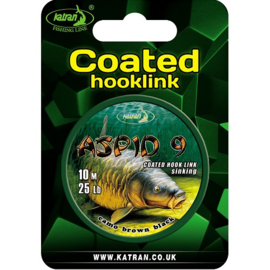 Katran Onderlijnmateriaal ASPID 9 Coated Braided Hooklink 25lb 10mtr