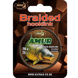 Katran Onderlijnmateriaal AMUR Braided Hooklink 25lb 20mtr