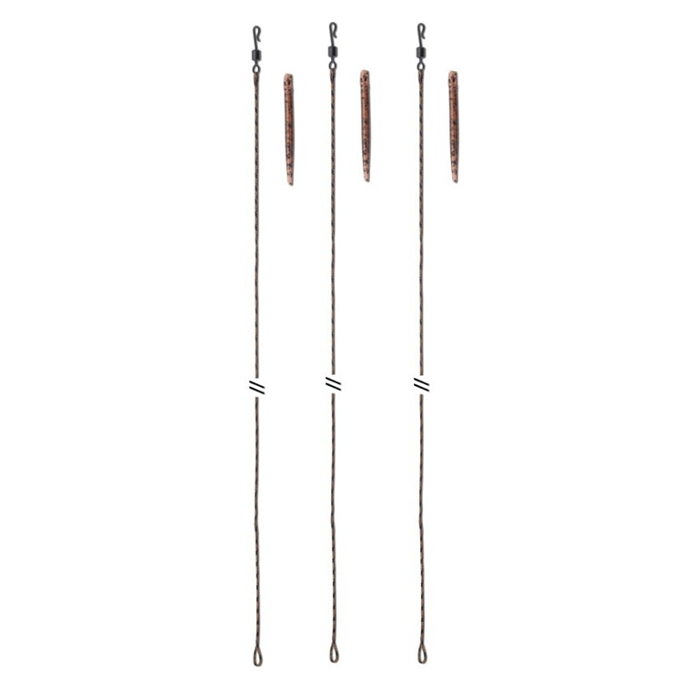 Anaconda Jungle Brown Quick Change Leadcore Leader 80cm 3pcs