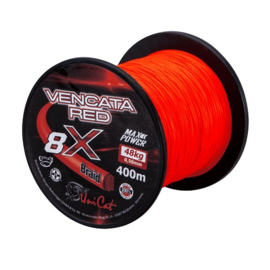 Uni Cat Lijn Braid Vencata Red 8X Braid RED 400mtr 0,50mm