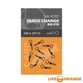 Life Orange Quick Change Swivel Big Eye 10 STUKS