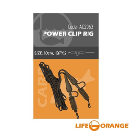Life Orange Power Lead Clip Rig 50 cm 2 STUKS